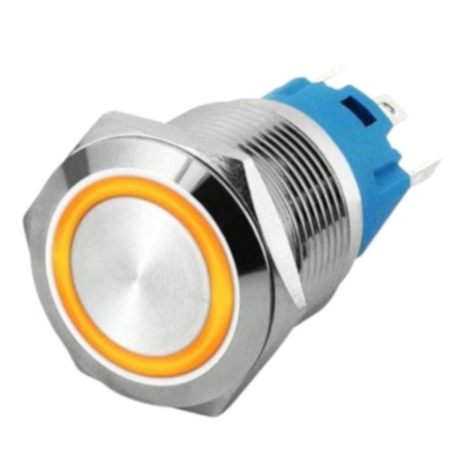 22mm ProMax PPS22006YRM Metal Push Button Switch Waterproof  Momentary Yellow