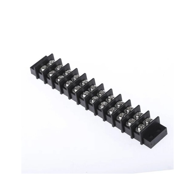 Terminal Blocks, 12 Positions 500V 15A Dual Row Wire Screw Terminal Strip Block