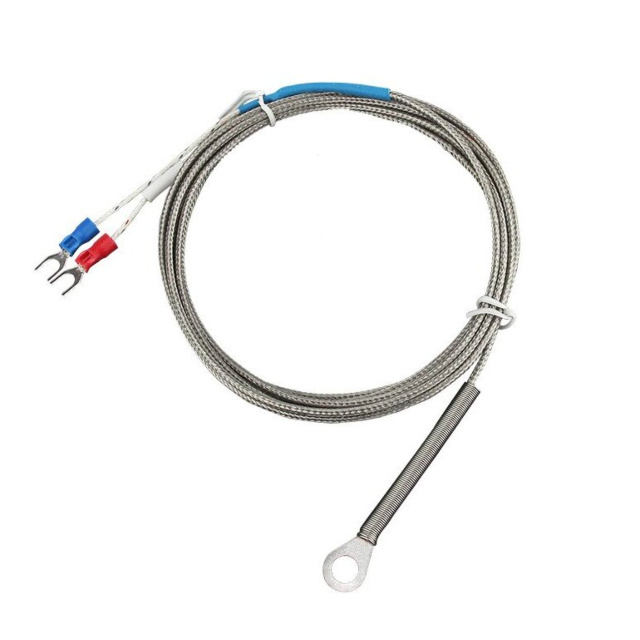 6mm Hole Washer K Type Thermocouple Probe Temperature Sensor 1m