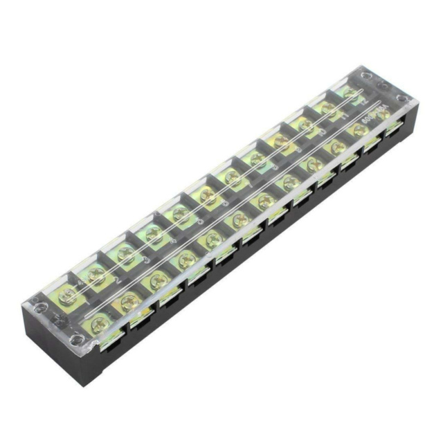 ProMax PTB-4512 Terminal Strip Barrier Block with Transparent Cover