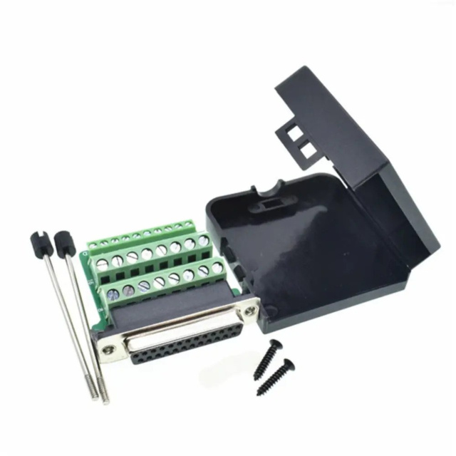 DB25 Female to Screw Terminal Breakout with Case