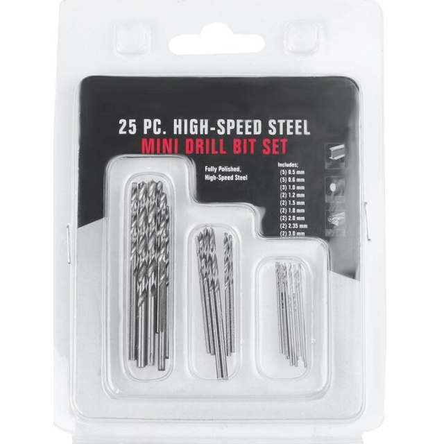 Mini Drill Bit Set With 25 Bits