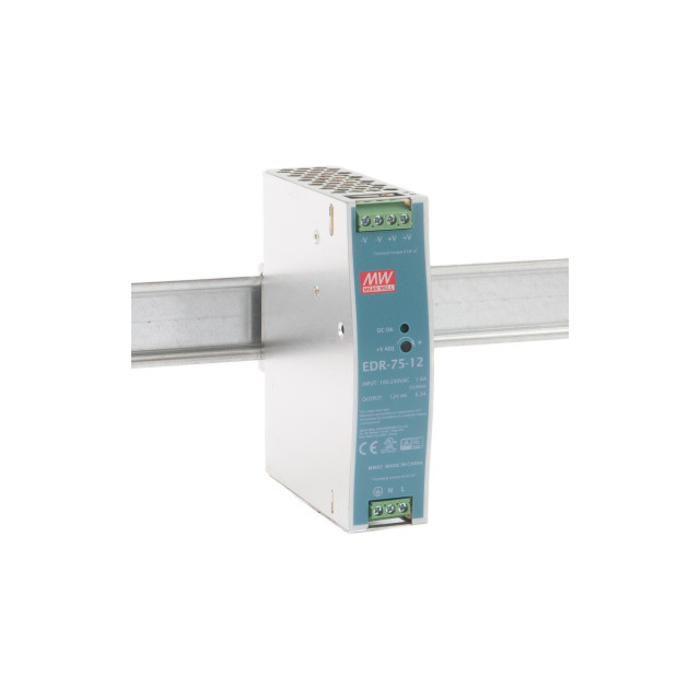 EDR-75-12 Mean well SMPS - 12V 6.3A 75.6W Din Rail Metal Power Supply