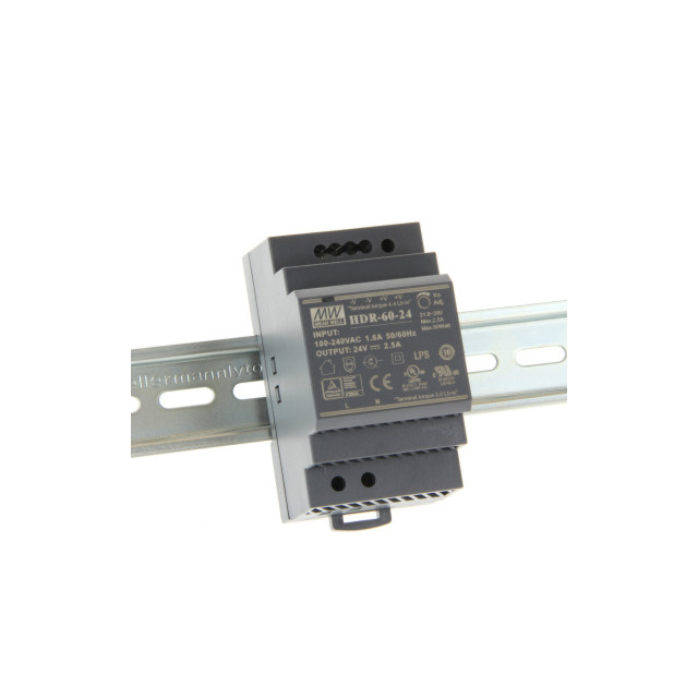 HDR-60-24 Mean well SMPS - 24V 2.5A 60W Din Rail Metal Power Supply