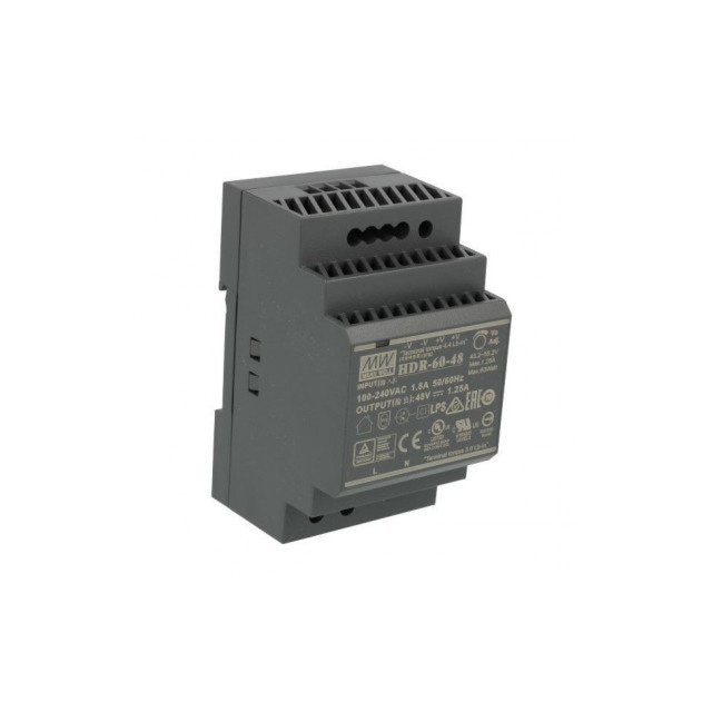 HDR-60-48 Mean well SMPS - 48V 1.25A 60W Din Rail Metal Power Supply