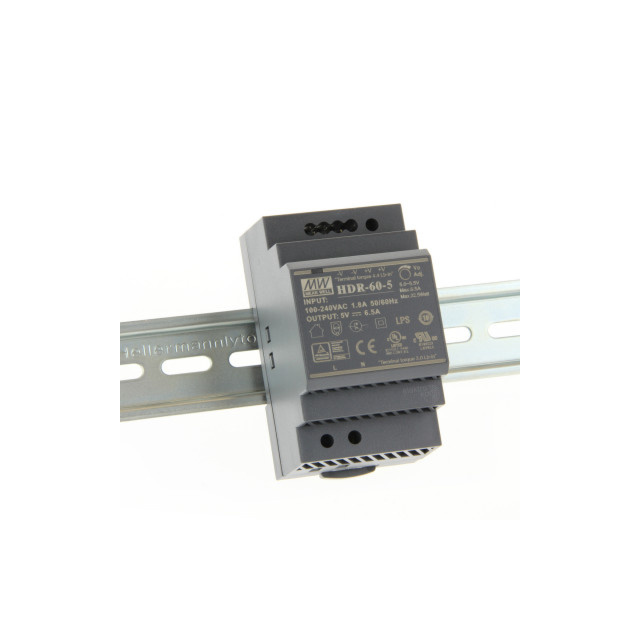 HDR-60-5 Mean well SMPS - 5V 6.5A 32.5W Din Rail Metal Power Supply