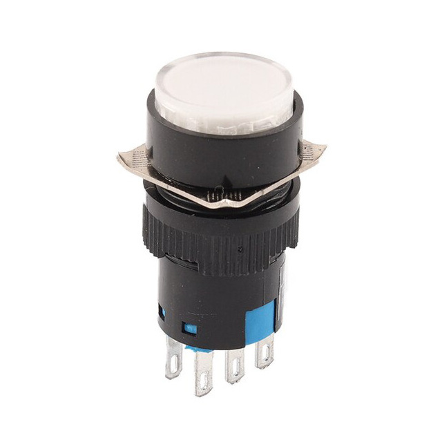 ProMax PST16240WM Push Button Momentary Switch Round 240V White Indicator Light