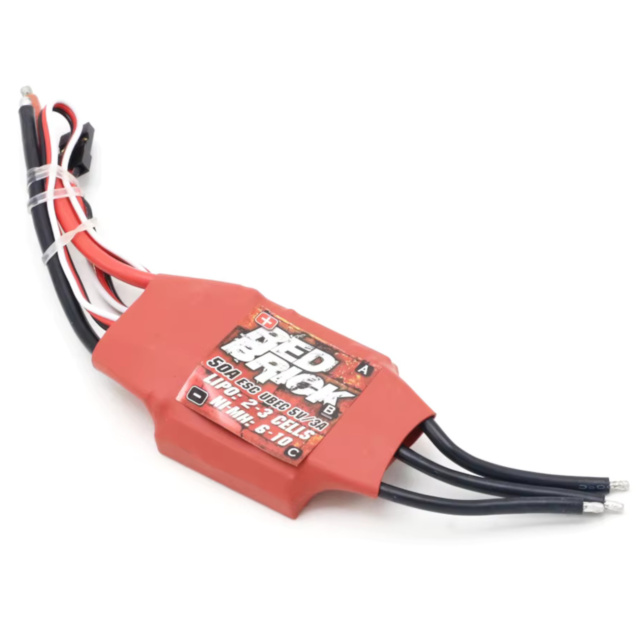 Red Brick 50A BLDC ESC Electronic Speed Controller 2-4S BEC 5V 3A