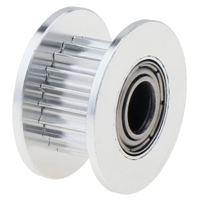 20-Tooth GT2 Aluminum Idler Pulley - 5mm Bore Bearing for 6mm Belts