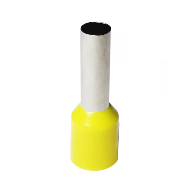Insulated Bootlace Wire Crimp Ferrule End Terminal Lug-Yellow-0.25 sqmm
