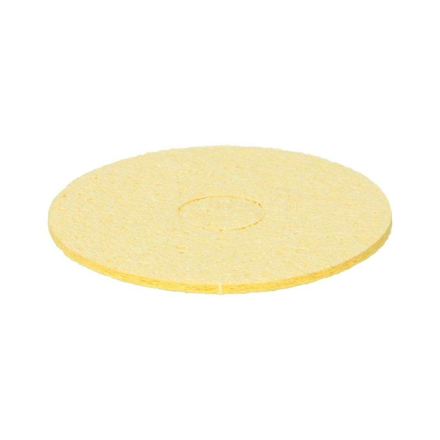 Soldering Iron Tip Cleaning Yellow Round Sponge  Dia 5cm