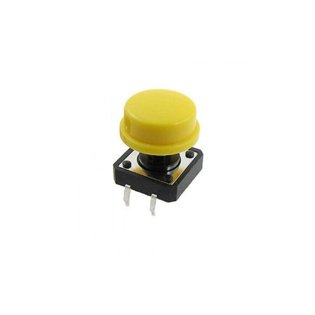 Tactile Push Button Switch With Yellow Round Cap
