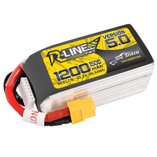 Tattu R-Line Version 5.0 1200mAh 6S1P 150C LiPo Lithium Polymer Battery