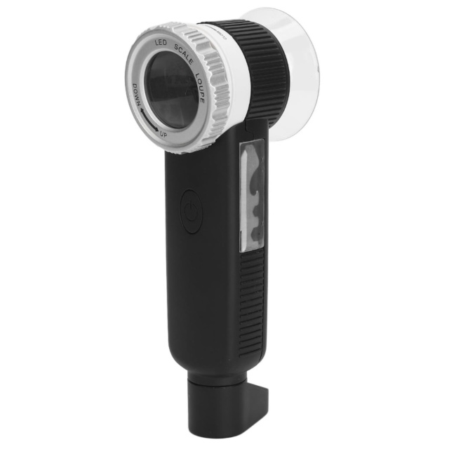 TH-8019 30X Handheld Optical Magnifier UV Light USB Rechargeable Multifunctional Adjustable Loupe