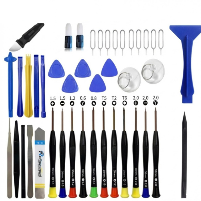 43-in-1 Precision Electronics Repair Tool Kit & Magnetic Screwdriver Set TOP Angle