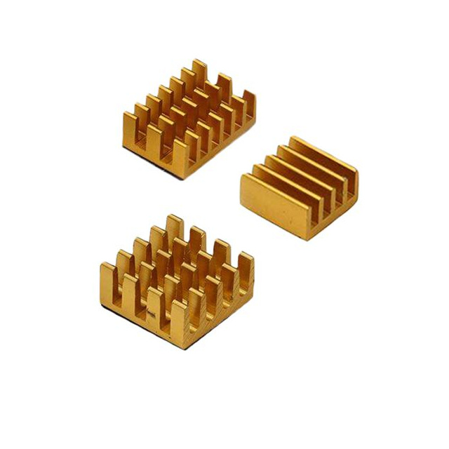 3 in 1 Gold Alluminium Heatsink For Raspberry Pi