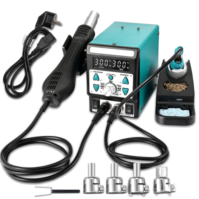 YIHUA 899D II 2-in-1 Smart Hot Air Gun Soldering Iron Rework Station