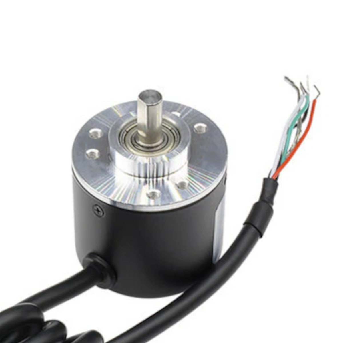 D6mm Solid Shaft  5-24 VDC 500 Pulses NPN Incremental Photoelectric Rotary Encoder