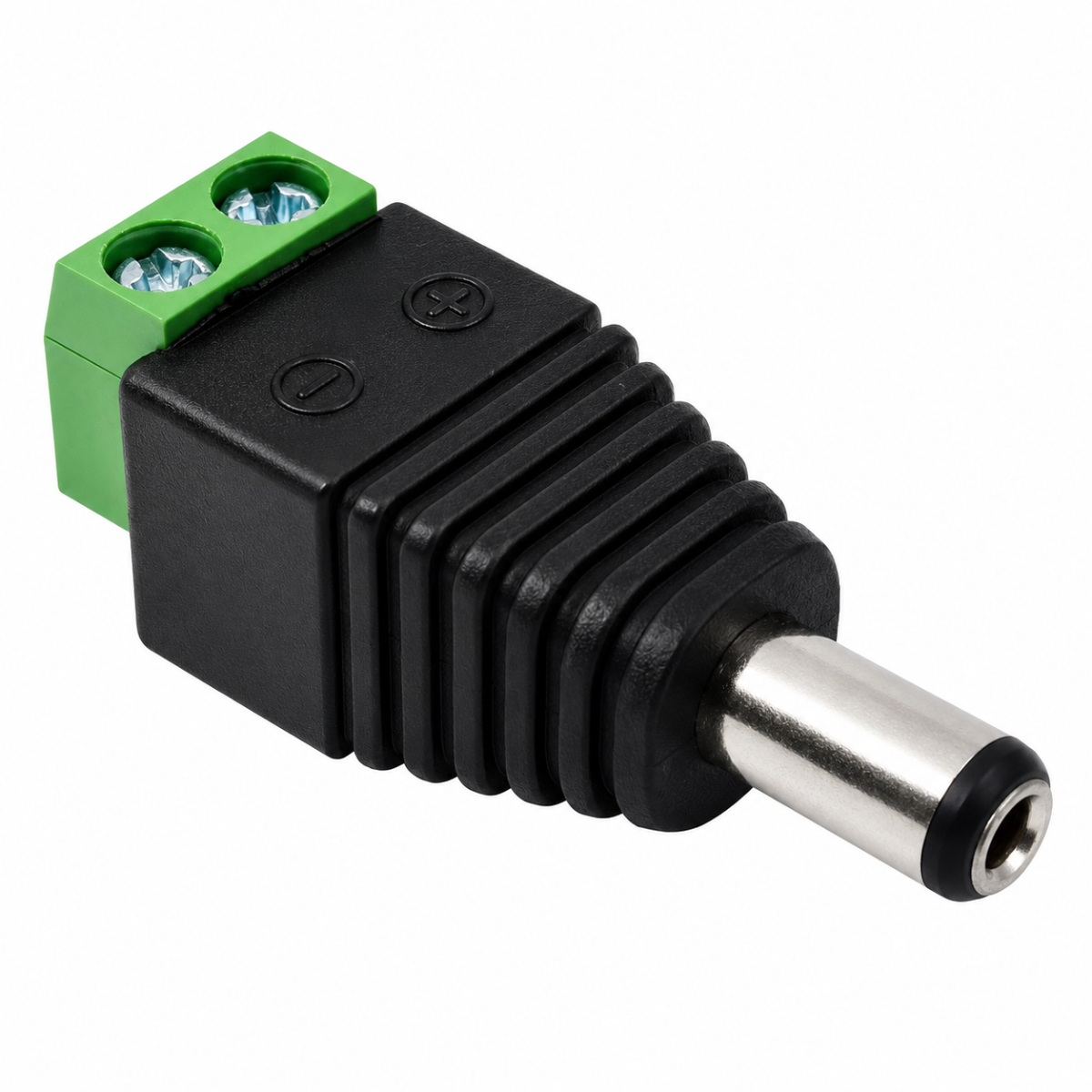 DC Power Plug Male 2.1mm Screw Terminal Connector, Solderless