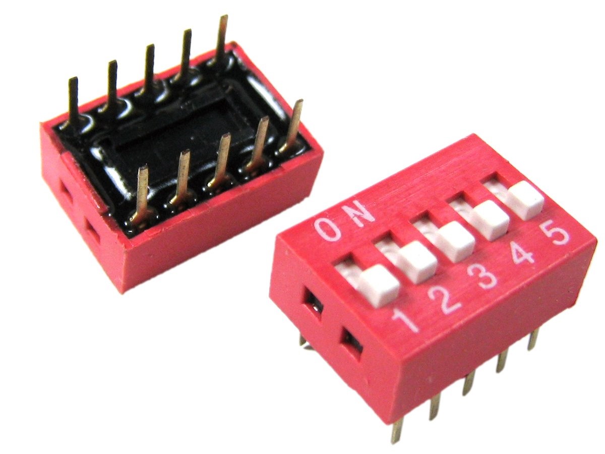 Dip Switch -5 Way, Vertical