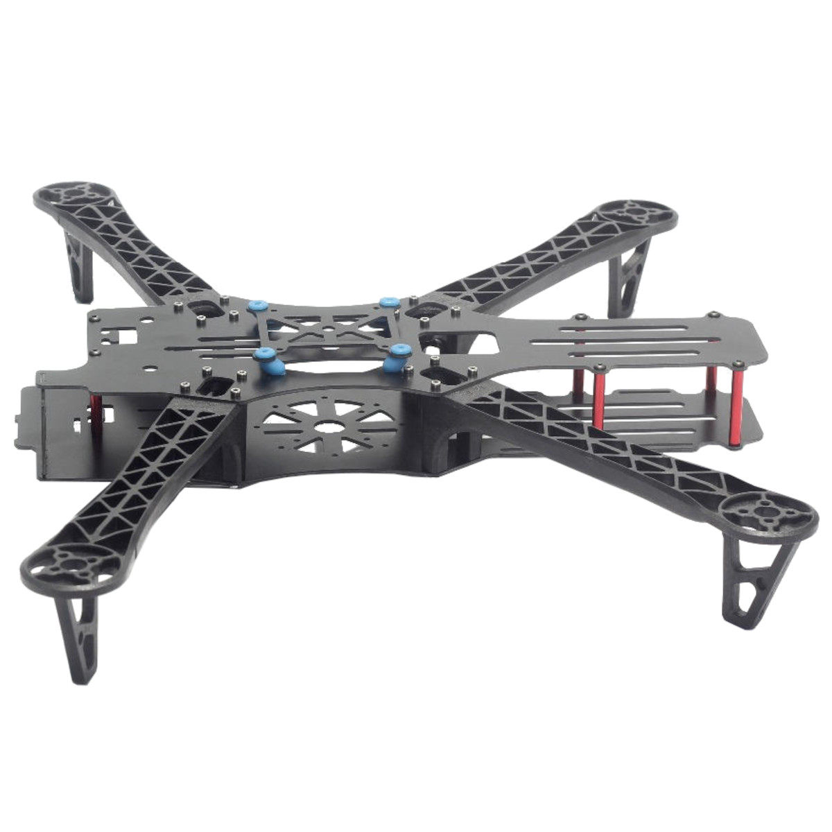 500mm Fiberglass Quadcopter Black Frame Kit - Upswept Dihedral Arms, PDB Included