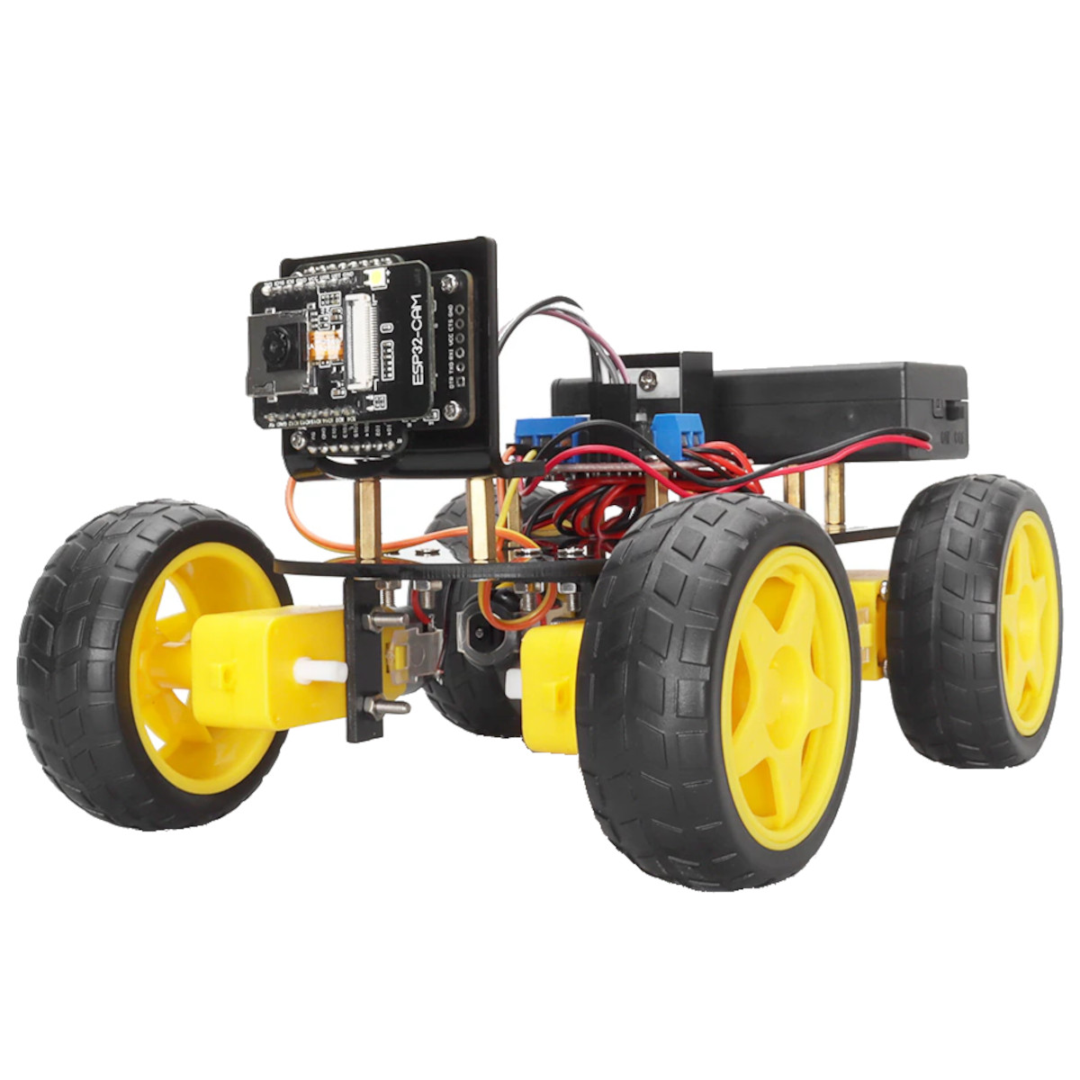 RC 4 Wheel Drive Robot with Wifi ESP32 CAM Car Kit  Unassembled DIY