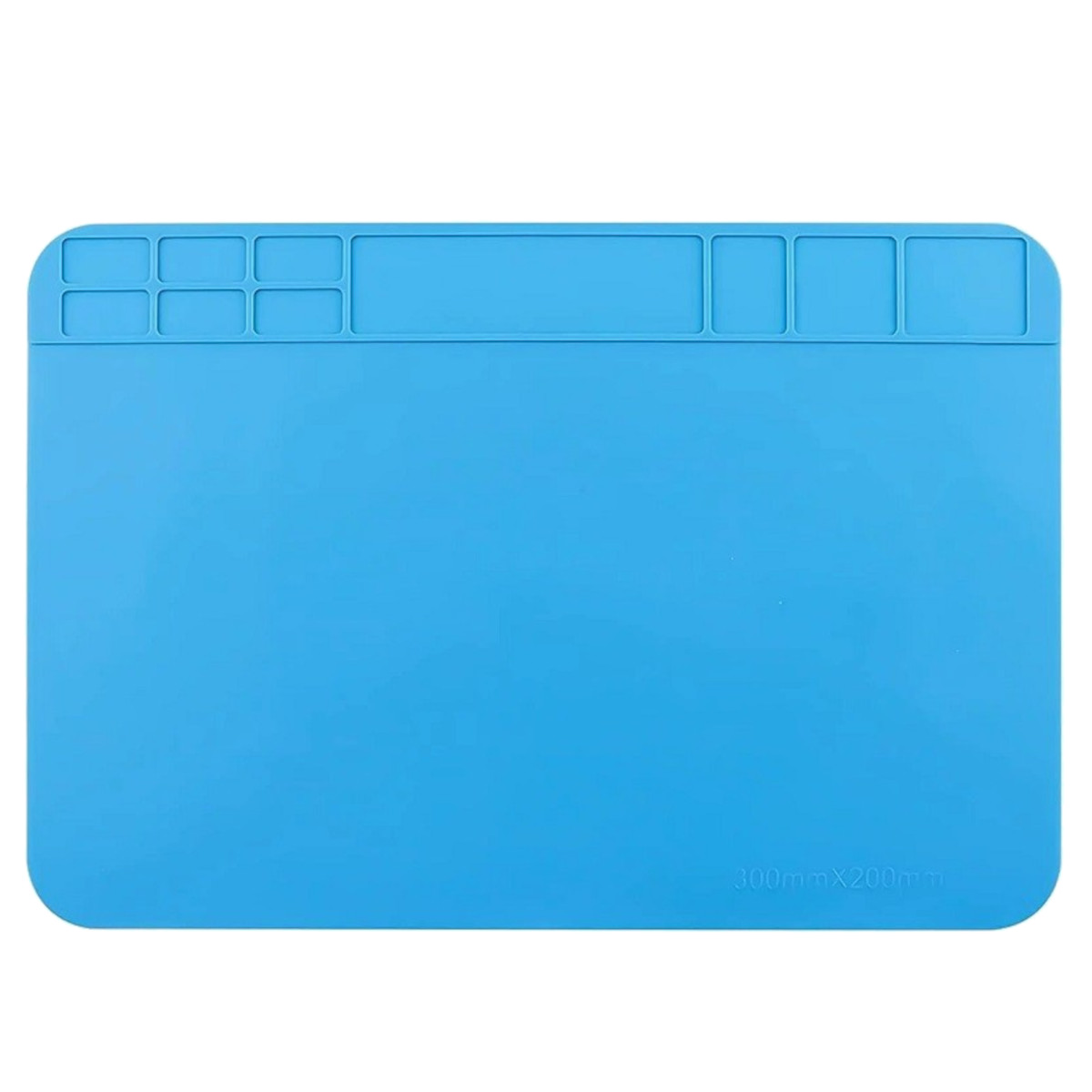 ESD Anti Static Magnetic Silicone Heat Insulation Working Mat Blue Repair Workbench 300x200mm