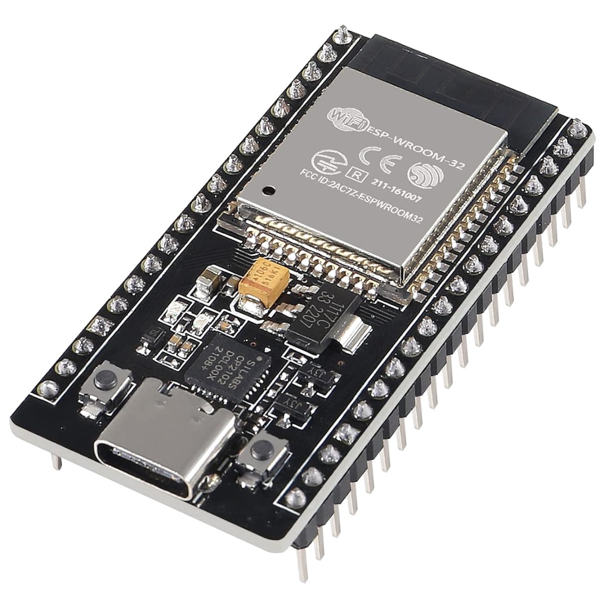 ESP32 38-Pin Development Board - ESP-WROOM-32 Wi-Fi & Bluetooth, Type-C, CP2102