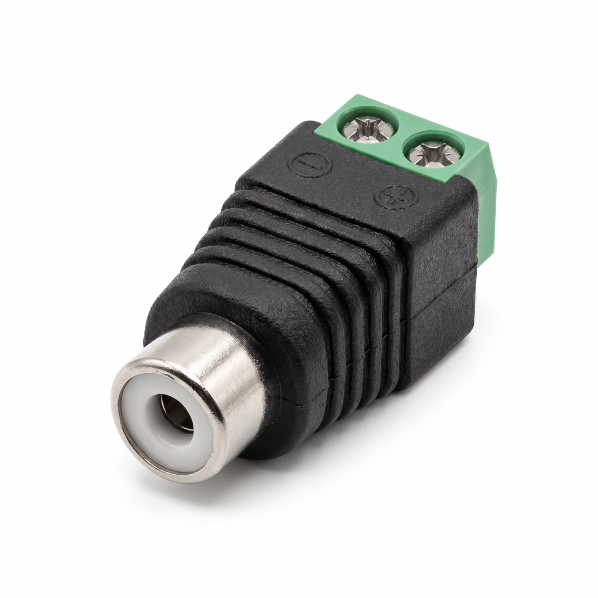 RCA Female Connector with 2-Pin Screw Terminal for Audio Video CCTV