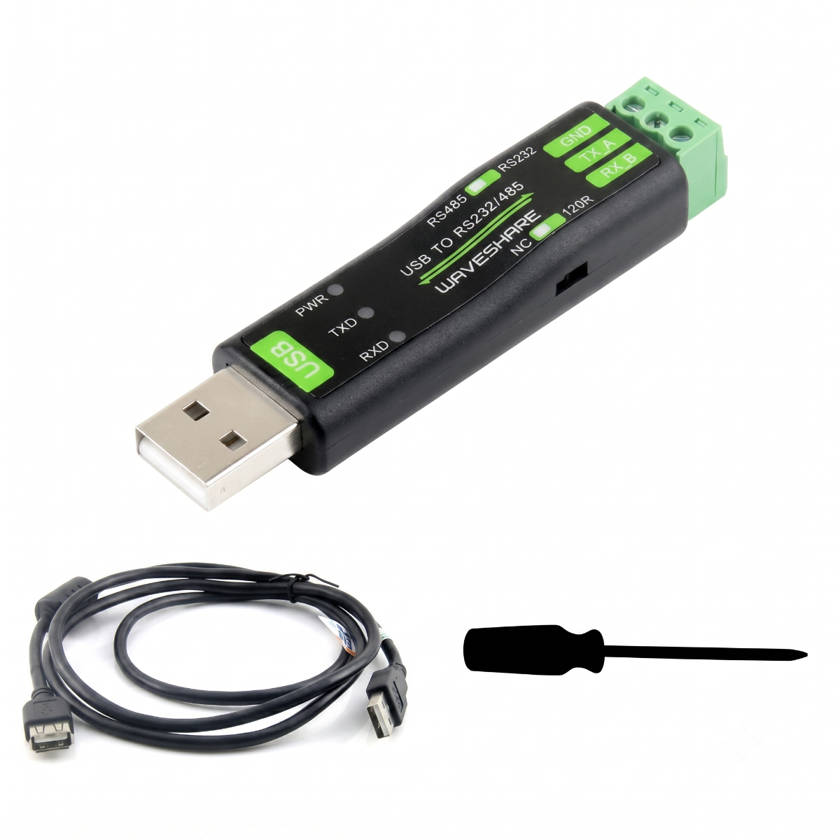 Waveshare Industrial USB to RS232/485 Converter FT232RNL Chip Multi-OS