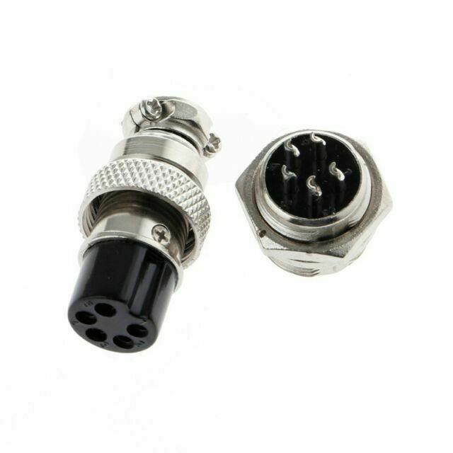 5 Pin GX20 Male Female Panel Mount Aviation Connector Plug