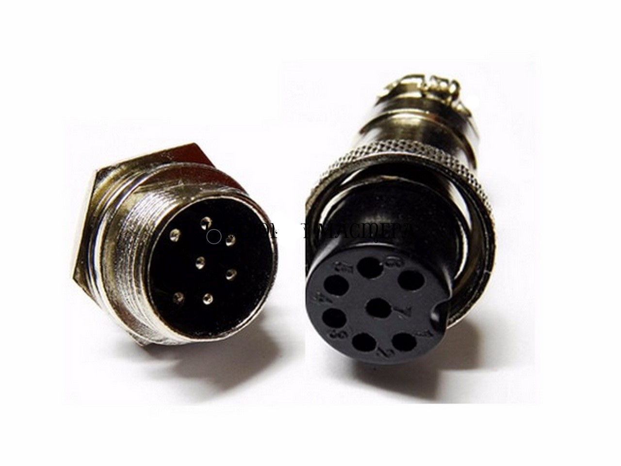 7 Pin GX12 Male Female Panel Mount Aviation Connector Plug