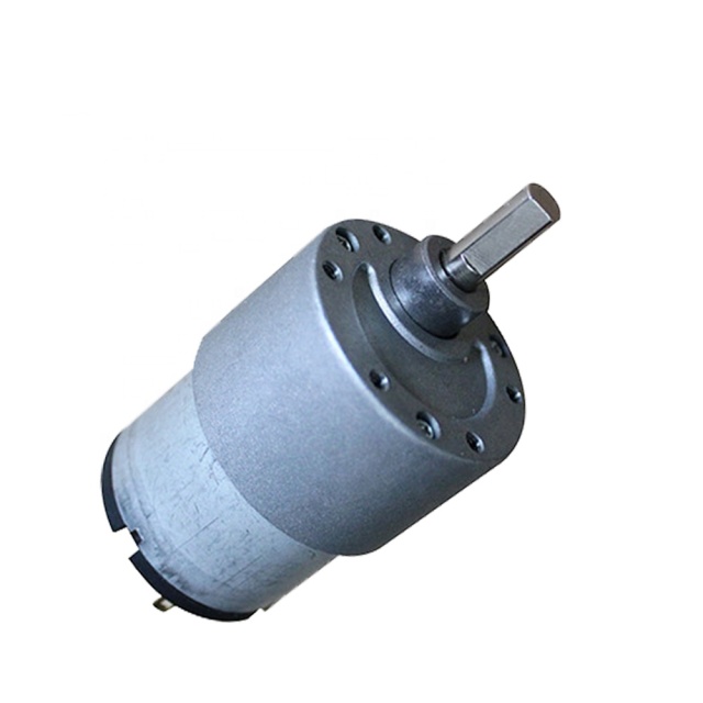 500 RPM High Torque DC Geared Motor Side Shaft for Robotics