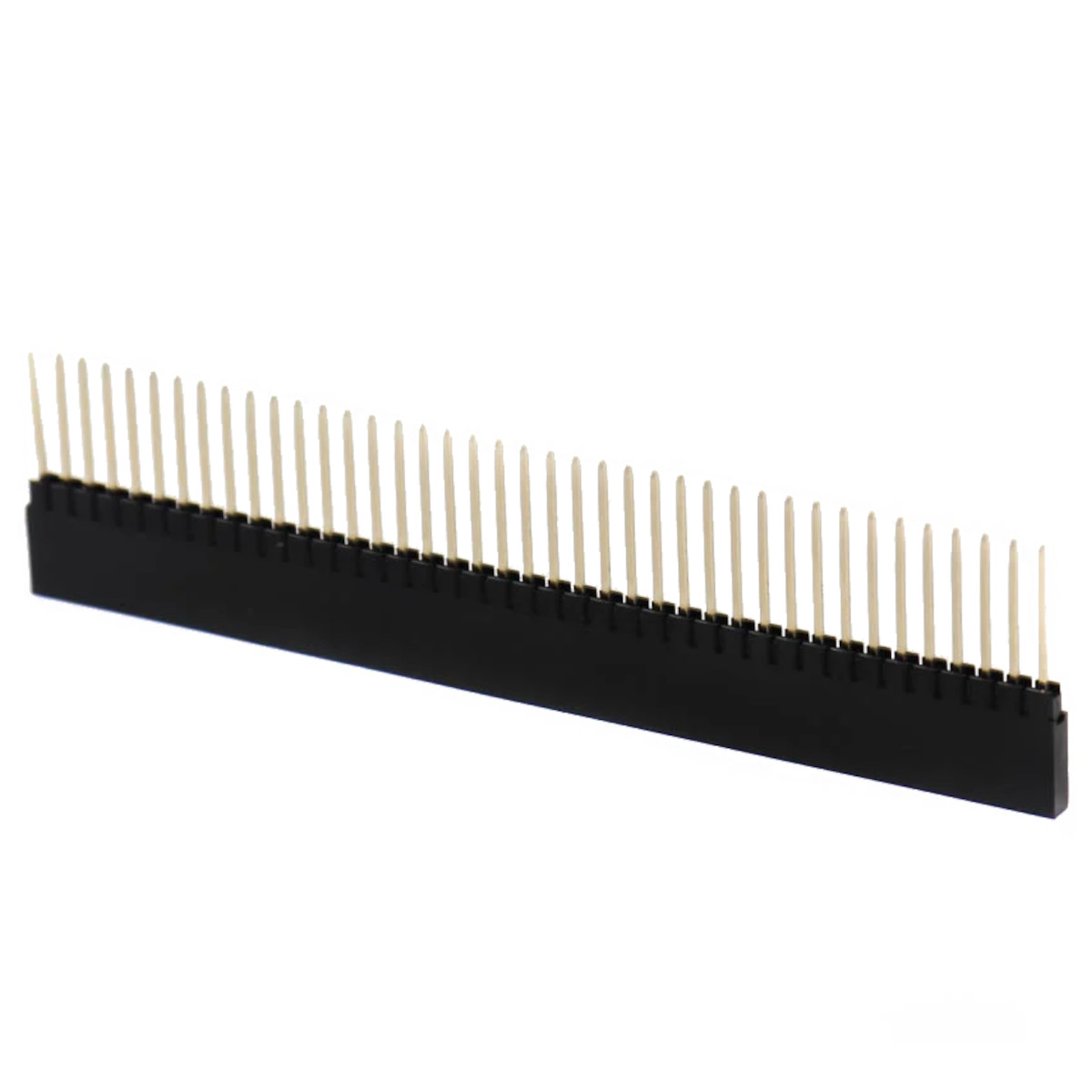1x40 Pin 2.54mm Female Stacking Header - Long Tail (11mm) Straight Strip