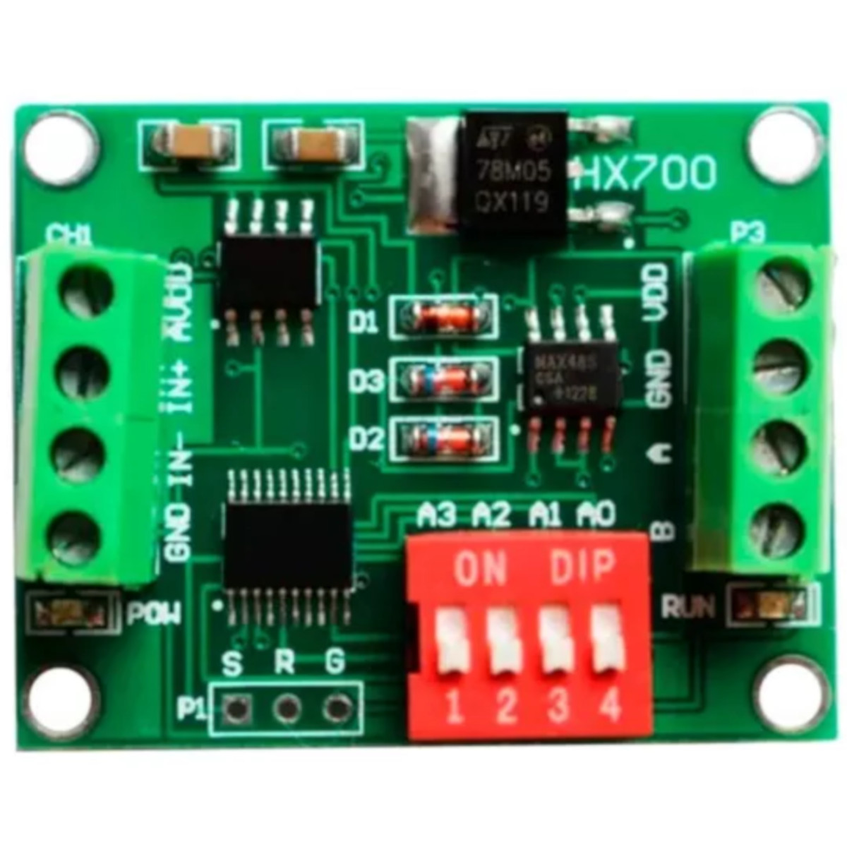 HX700 Electronic Weight Scale Signal Analog To Digital Converter Board RS485 Port Load Cell AD RS485 Module