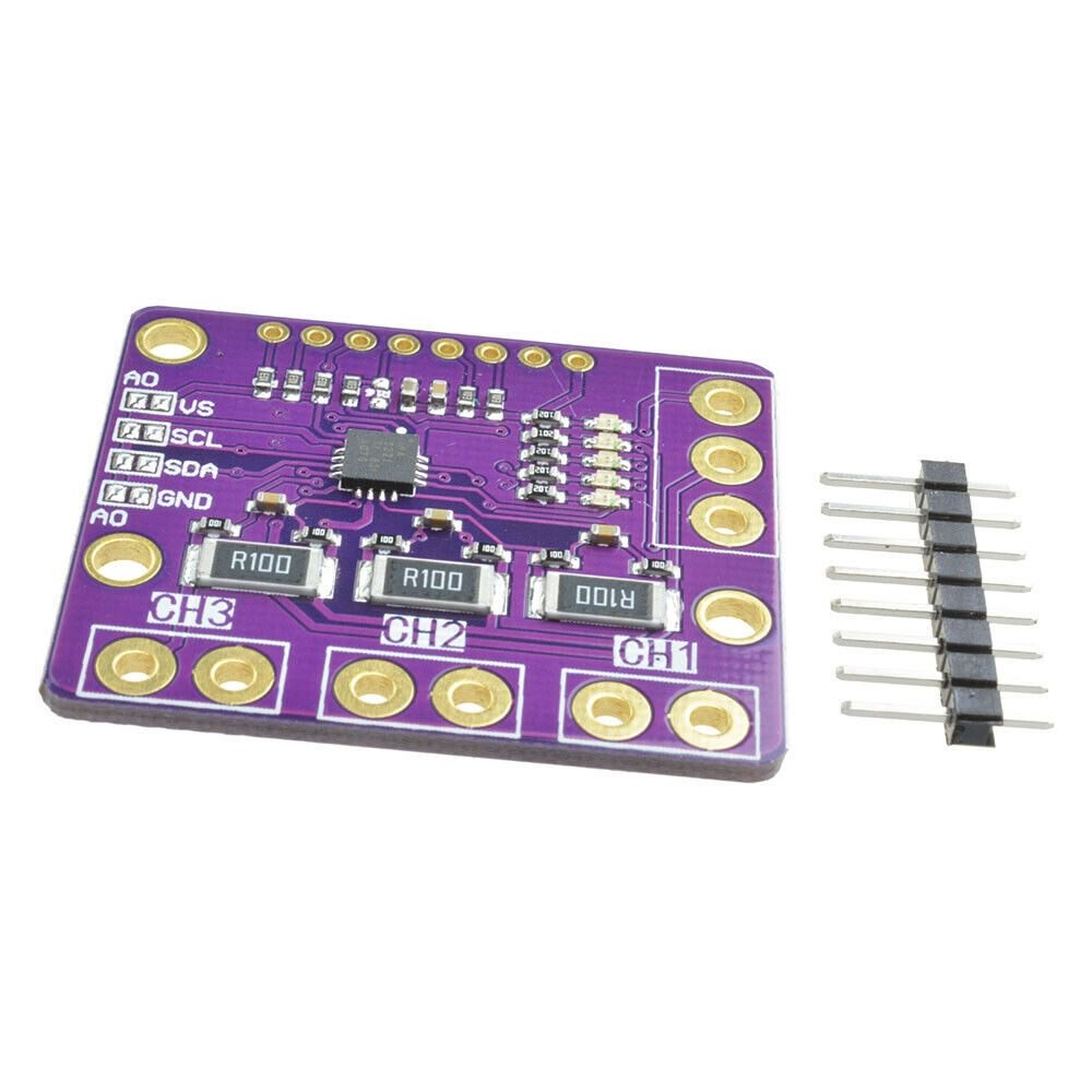INA3221 3 Channel Current and Voltage Sensor I2C SMBUS Shunt Power Supply