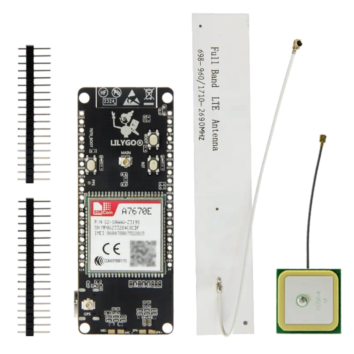 LILYGO T-Call ESP32-WROVER-E Module Development Board SIMCOM A7670E 4G LTE 2G GSM SIM Antenna