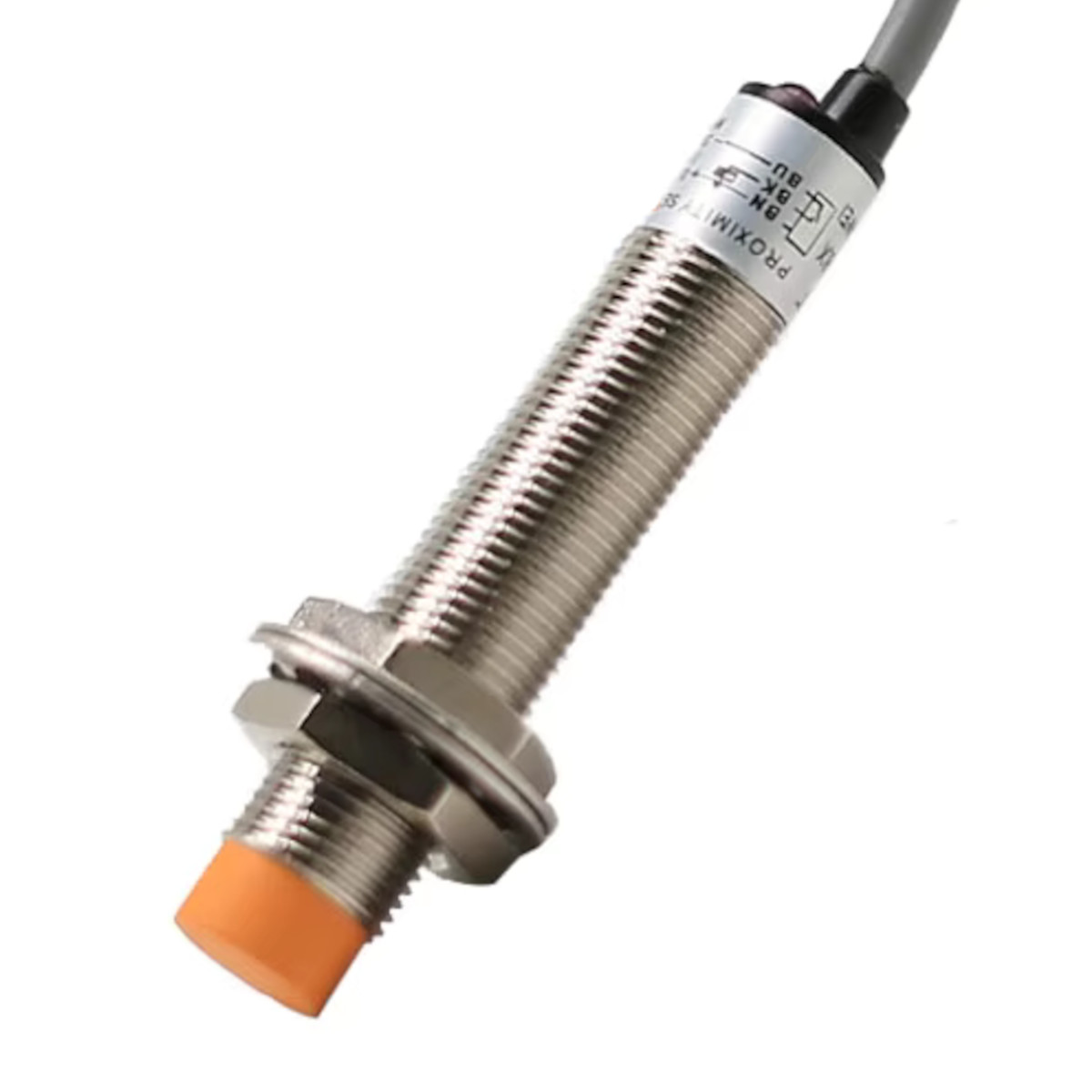 LJ12A3-4 M12 Threaded 6-36VDC 4mm Inductive Proximity Switch Sensor NPN-NO Unshielded Non-Flush Type