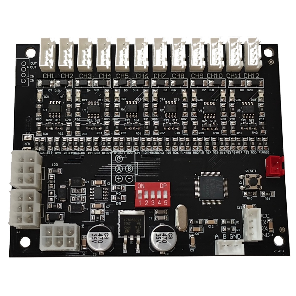LockIT 12-Channel 12V-24V DC Electronic Lock Controller Board - RS485 Multi-Channel Communication