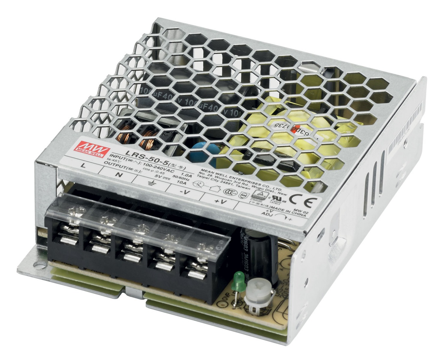 24V  2.2A SMPS Metal Power Supply  Mean Well   52.8W LRS-50-24 
