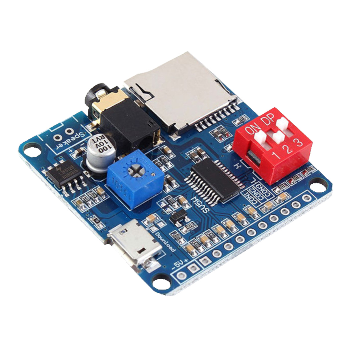 DY-SV5W Audio MP3 Playback Module 5W Music Sound Voice UART SD Card Arduino
