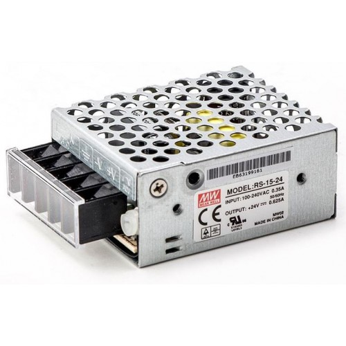 24V 0.625A SMPS Metal Power Supply Mean Well 15W  RS-15-24   