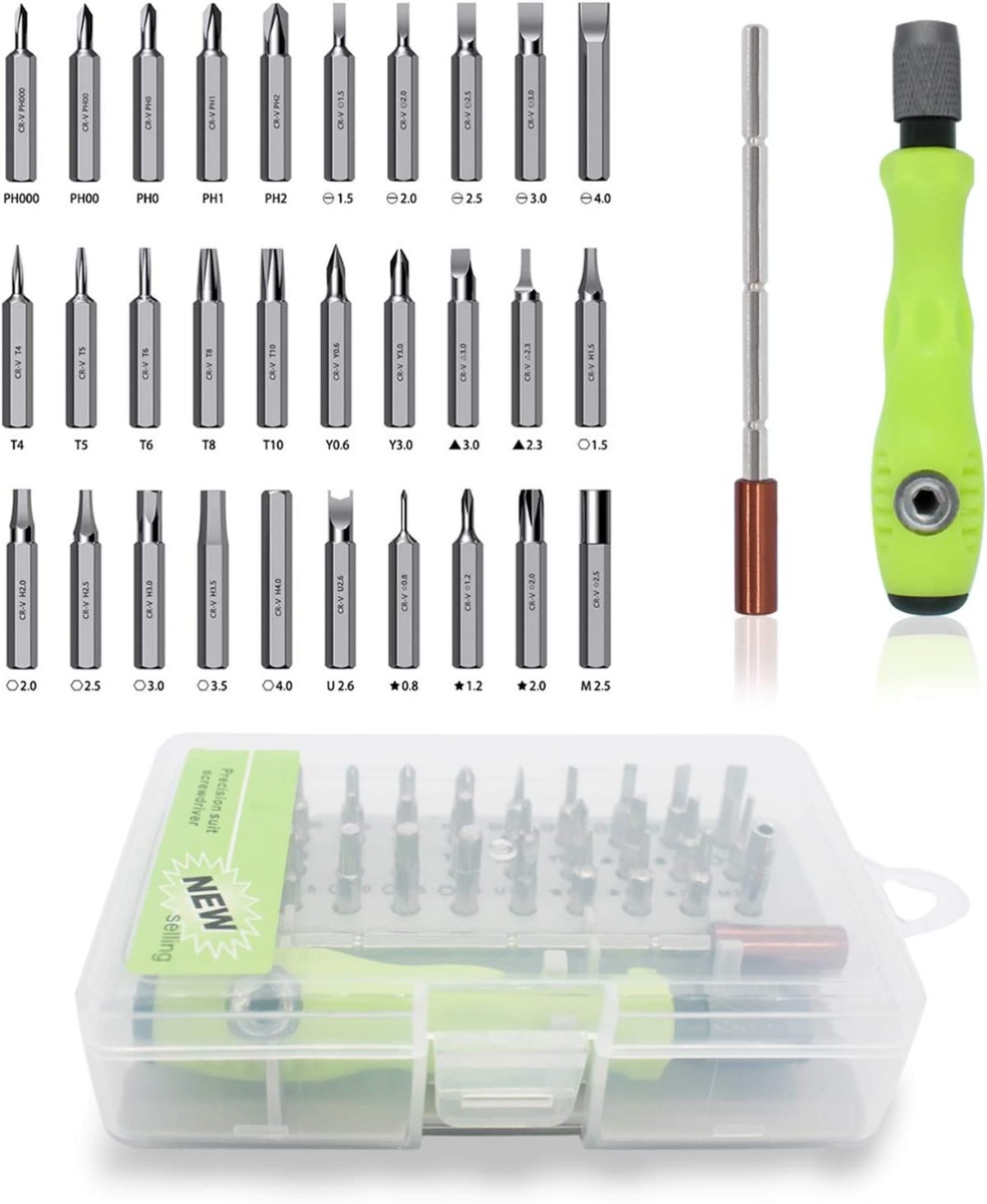 32-in-1 Mini Screw Driver Set with Magnetic Flexible Extension Rod