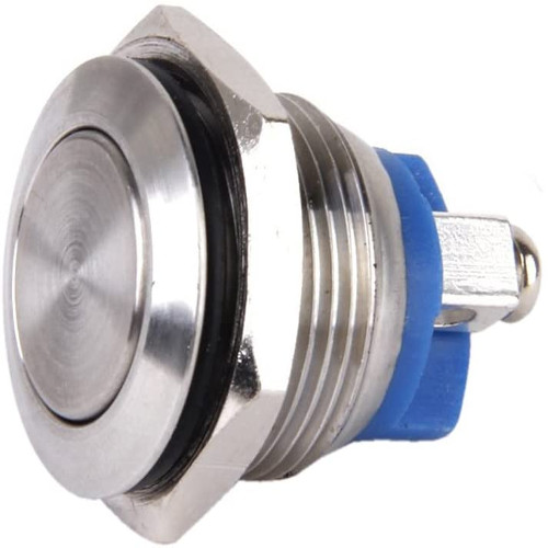  16mm ProMax PPS16000NM-01F Metal Push Button Bell Horn Switch Flat Head Momentary
