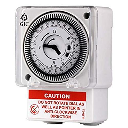 Analog Daily timer GIC J648B1 FM1 / Quartz Daily 240 VAC Base/DIN Mounting