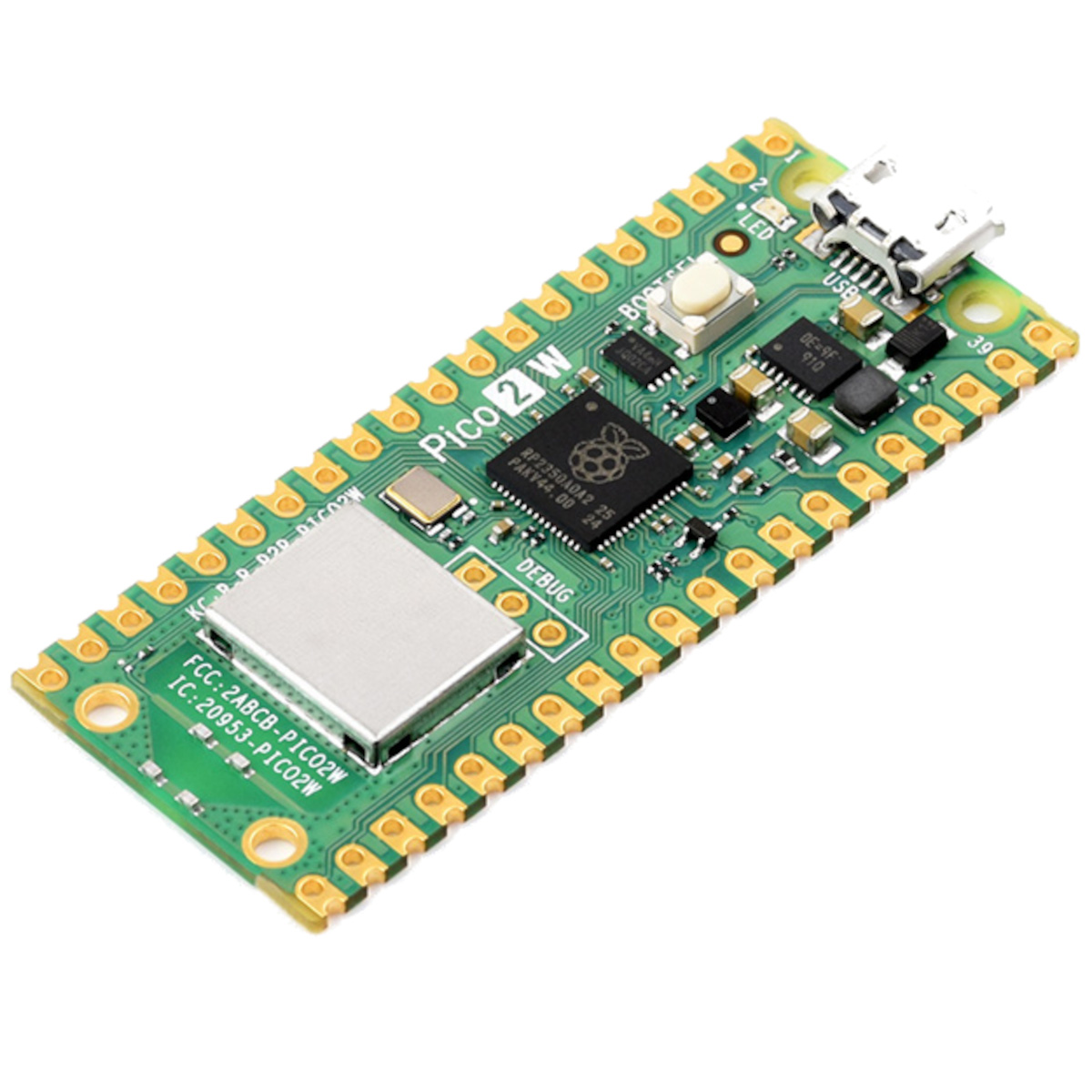Raspberry Pi Pico 2 W Development Board ARM Cortex-M33/RISC-V Hazard3 520KB RAM 150MHz