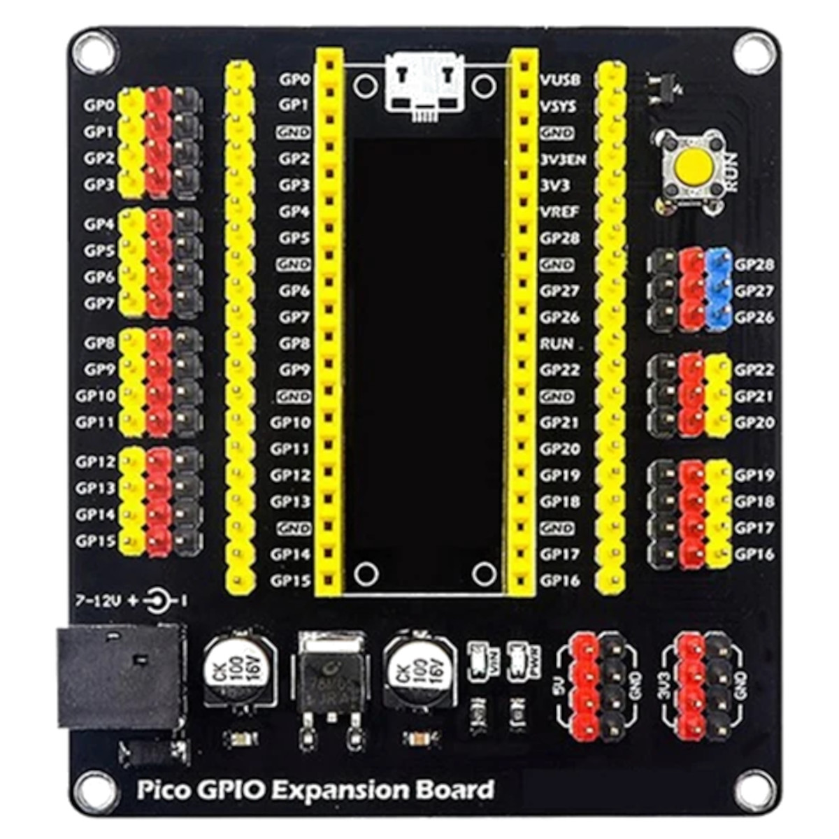 Raspberry Pi Pico Breakout Expansion Board GPIO Sensor Interface Module Shield