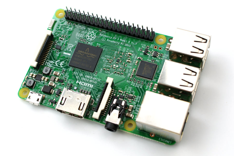 Raspberry Pi 3 - Model B  64-bit Quad core ARM CPU with WiFi