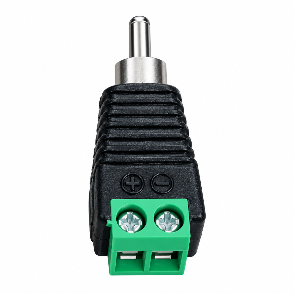 RCA Male Connector with 2-Pin Screw Terminal for Audio Video CCTV