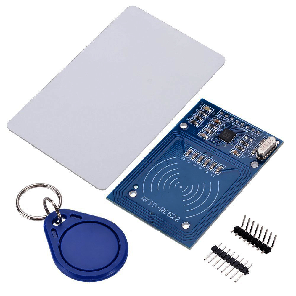 RC522 RFID Mifare Reader Writer 13.56MHz Module Kit with S50 Card & Keychain for Arduino, ESP32, Raspberry Pi